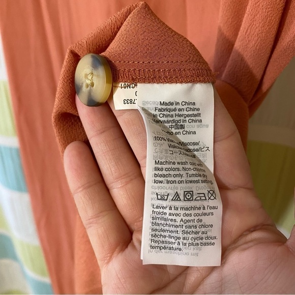 NWT Madewell V-Neck Side Button Easy Shift Dress Sz 2X - Picture 6 of 9